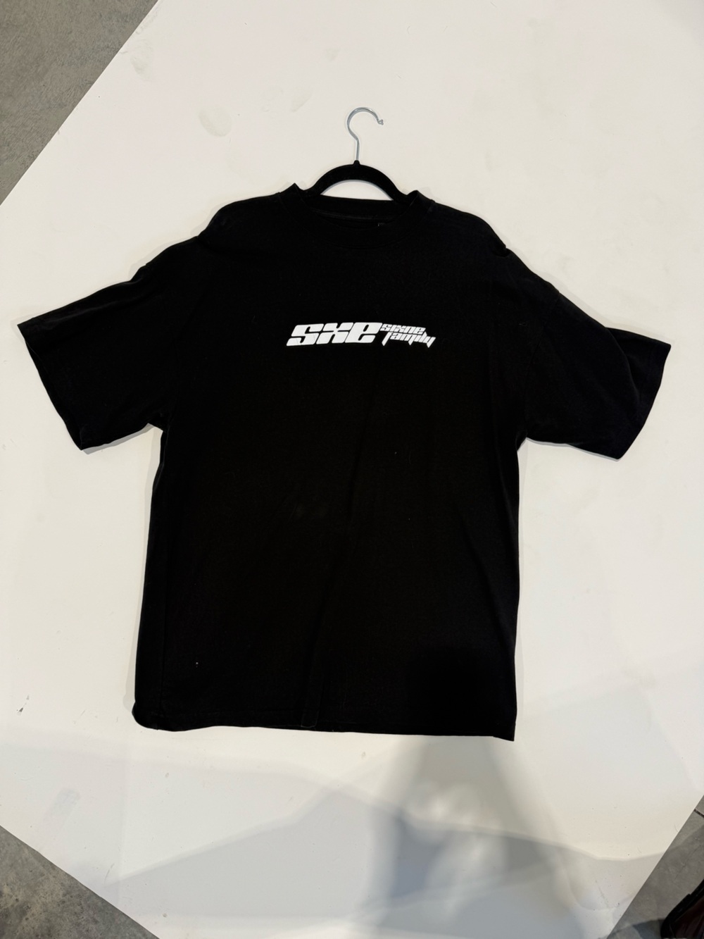 Black Graphic Crewneck T-Shirt - Unbranded